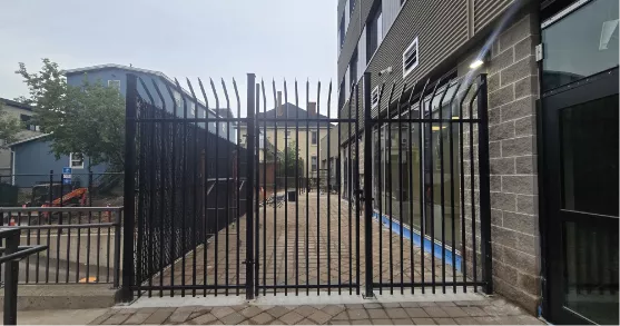 Ornamental Iron Fence Masonry Image