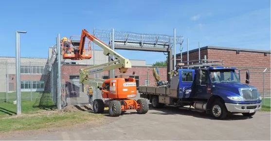 Industrial High-Security Fences and Gate Systems Masonry Image